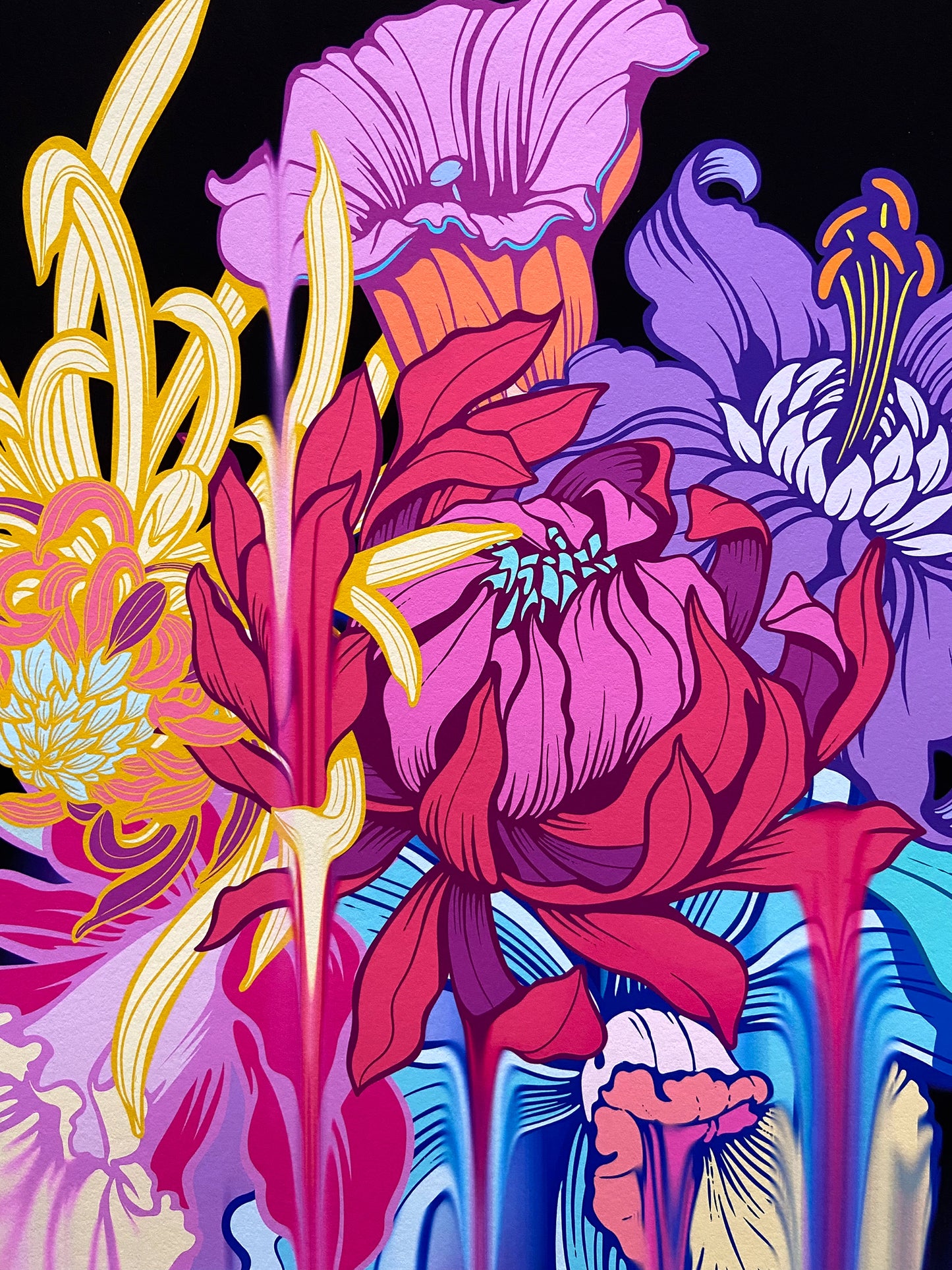 Dark Dripping Flowers